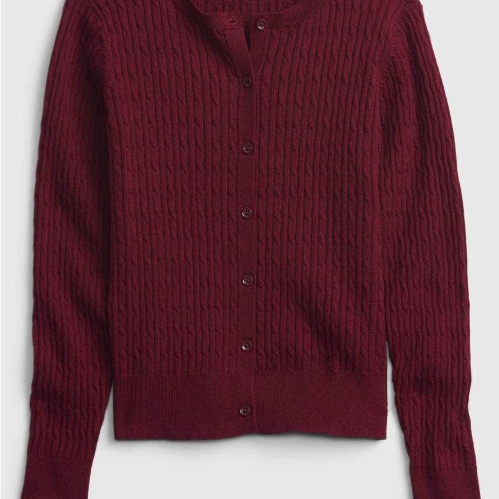 GAP Kids Burgundy School Cardigan - Picture 5 of 7